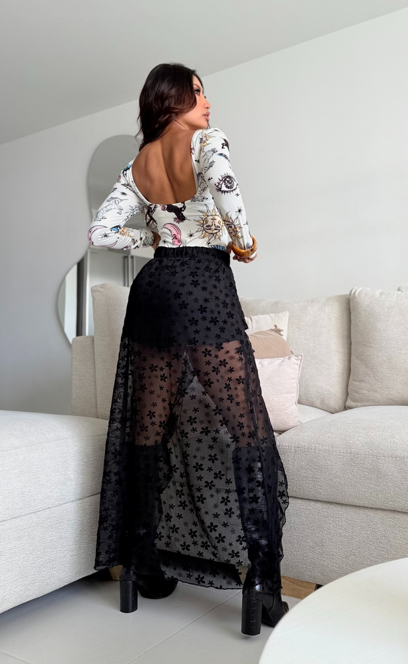 Falda “Romantic Chic”- Negro