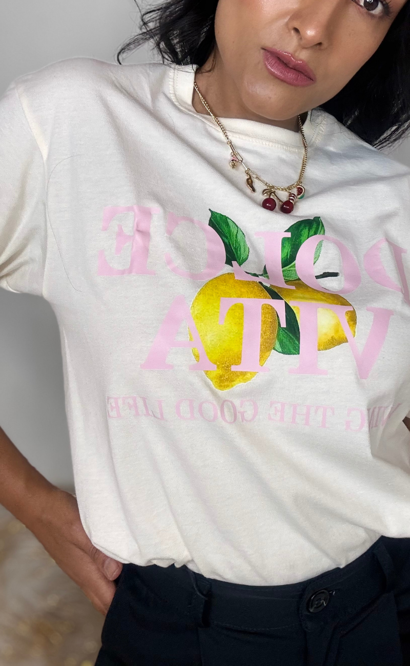 Camiseta Dolce Vita- Marfil