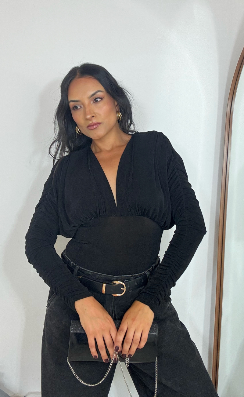 Body Ruchado Acetato Aterciopelado
