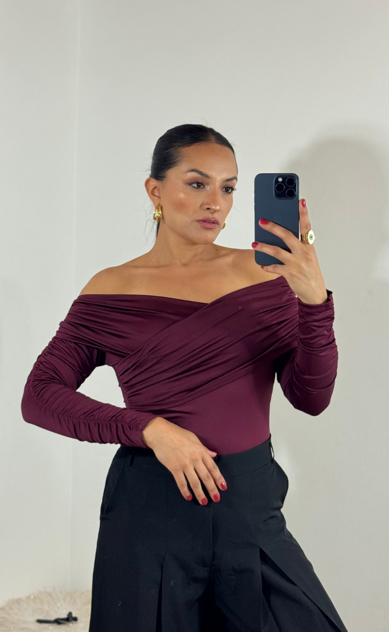 Body Off Shoulder Escote Corazón – Licra Amorella