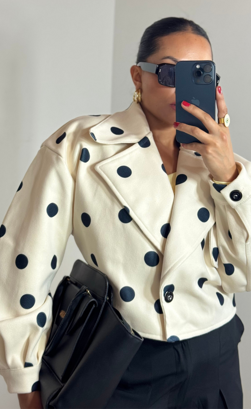 Chaqueta Polka Dots Paño Tafetán – Talla Única