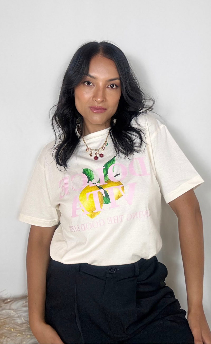 Camiseta Dolce Vita- Marfil