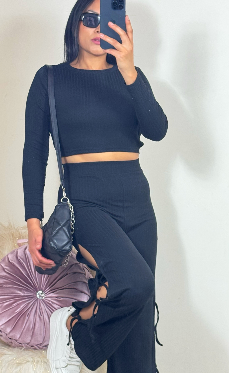 Set deportivo en rib elástico – comfy, moderno