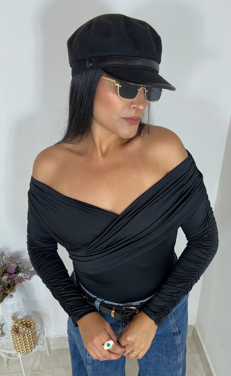 Body Off Shoulder Escote Corazón – Licra Amorella