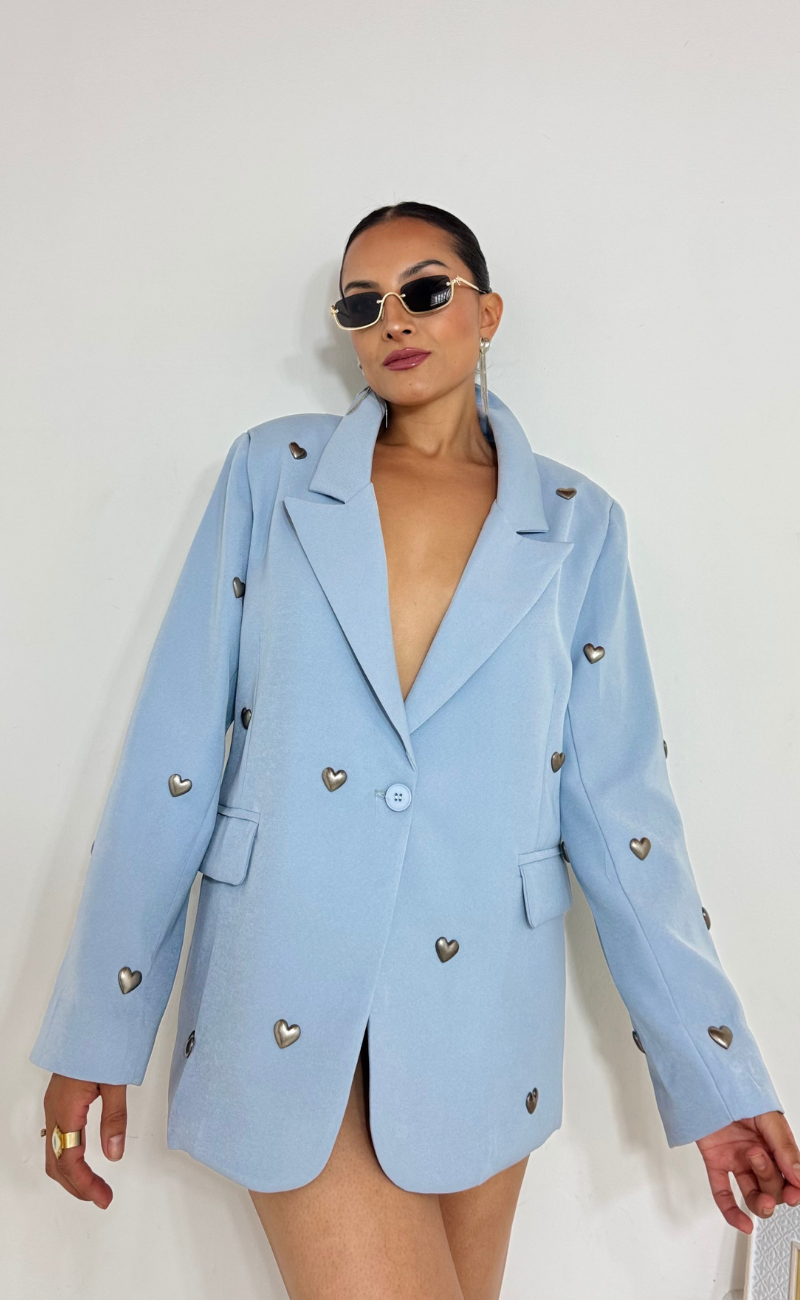 Blazer oversize- Corazones- Talla única