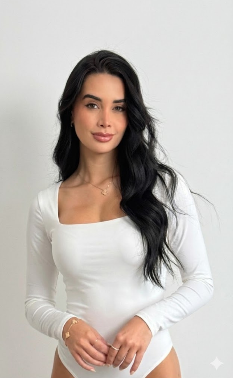 Body Cuello Cuadrado en Licra Amorella para Mujer