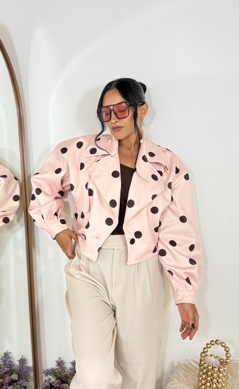 Chaqueta Polka Dots Paño Tafetán – Talla Única